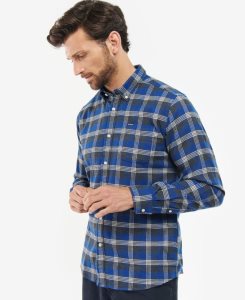 Barbour Brockwell Tailored Fit Shirt Blue | PKQ954218