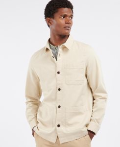 Barbour Burnside Overshirt Lt Stone | LRE031754