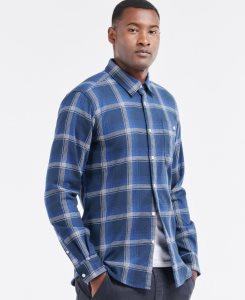 Barbour Chester Tailored Shirt Navy | LRD231645