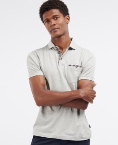 Barbour Corpatch Polo Shirt Grey Marl Stone | GUZ415836