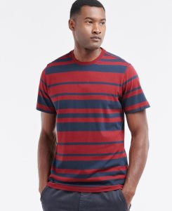 Barbour Davit Striped T-Shirt Antique White | LUK418752