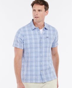 Barbour Deanhill Short Sleeve Summer Shirt Blue | THE418239