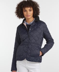 Barbour Deveron Quilted Jacket Black Olive | HYP530124