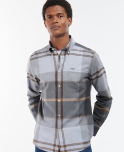 Barbour Dunoon Taillored Shirt Midnight Tartan | SZE490152