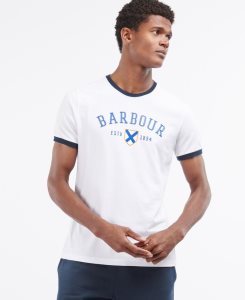 Barbour Freshman T-Shirt White | BCQ681520