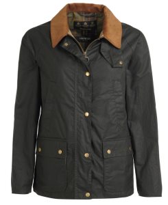 Barbour Lightweight Acorn Wax Jacket Dark Olive | EQX963402