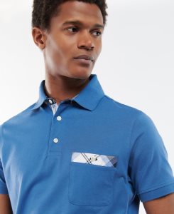 Barbour Lirst Polo Shirt Navy | NWF267435