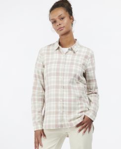 Barbour Newbury Shirt Pastel Pink Check | BYT649507