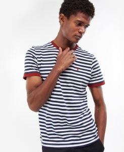 Barbour Quay Stripe T-Shirt Navy | KTX894260