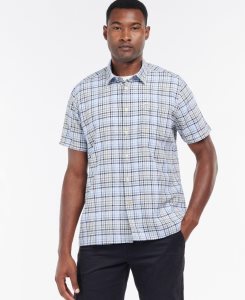 Barbour Starmer Short Sleeve Summer Shirt Mint | VFZ038651