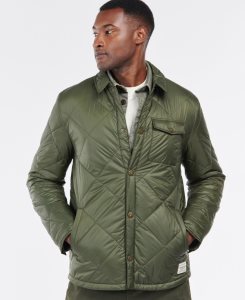 Barbour Summer Shirt Quilted Jacket Mist | DEJ513802