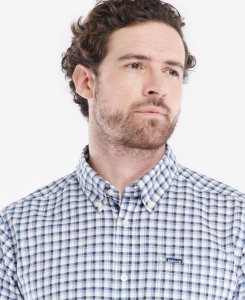 Barbour T-Shirtsmouth Tailored Shirt Mid Blue | UKX298461