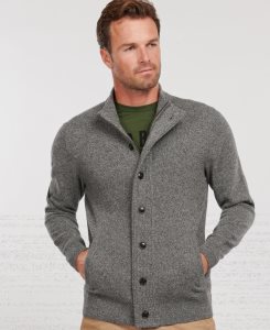 Barbour Tisbury Zip Through Jumper Grey | JMZ584190