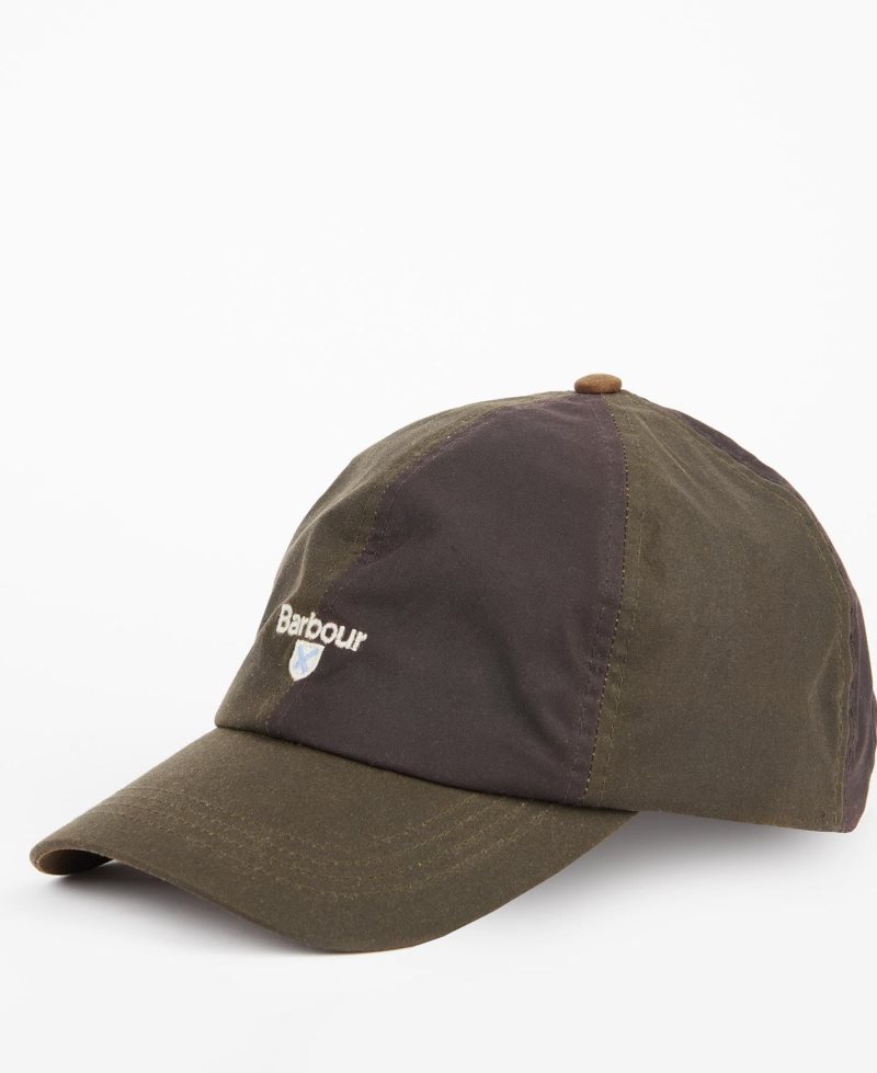 Barbour Alderton Sports Cap Olive Rustic Bark | GUO571026