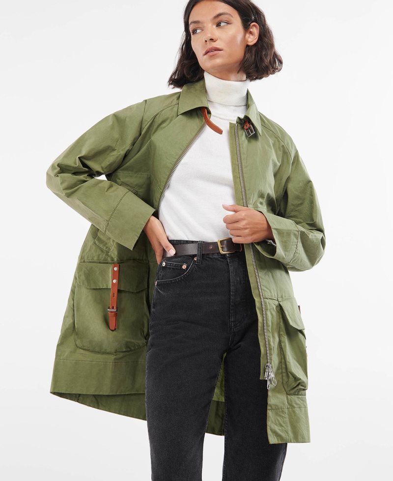 Barbour Ally Capellino Step Casual Jacket Army Green | HYE198736