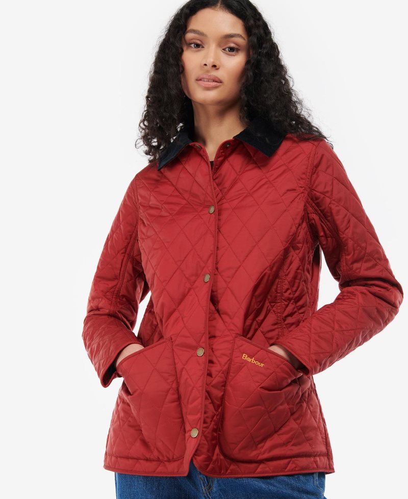 Barbour Annandale Quilted Jacket Dark Red | YJR860457