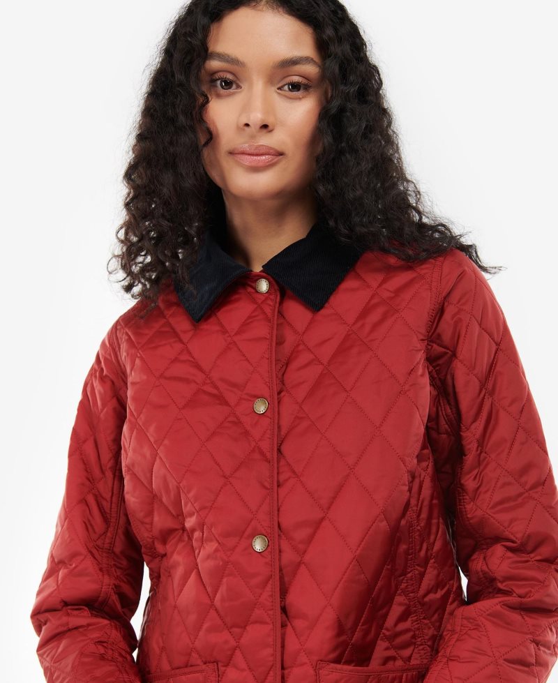 Barbour Annandale Quilted Jacket Dark Red | YJR860457