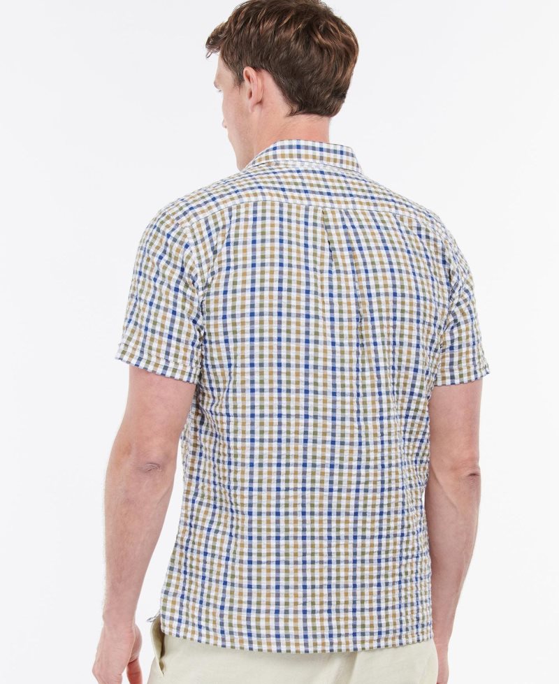 Barbour Arnott Short Sleeve Summer Shirt Olive | UFV843726