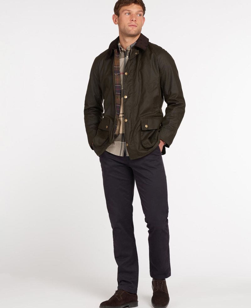 Barbour Ashby Wax Jacket Navy | WKV954286