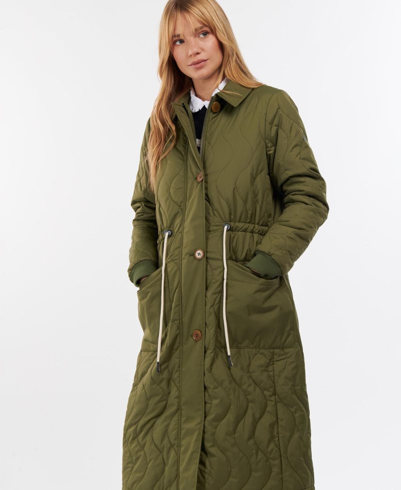 Barbour Astley Quilted Jacket Dark Moss | IVJ261947