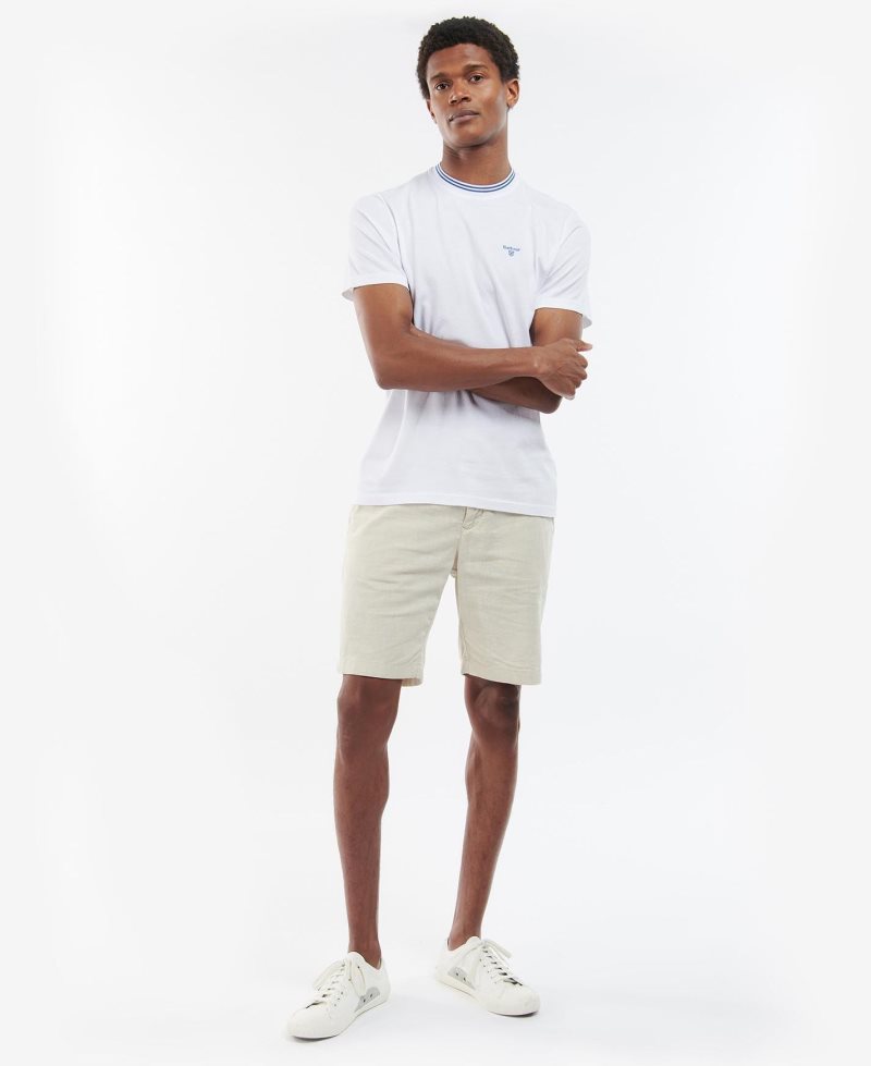 Barbour Austwick T-Shirt White | NAV503678