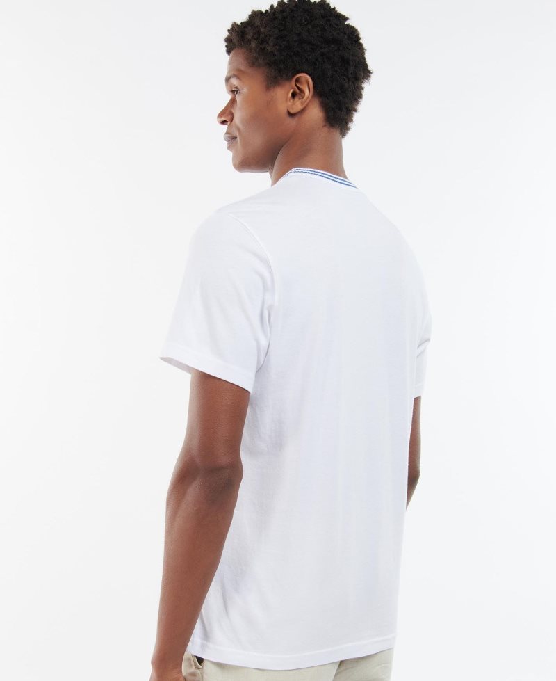 Barbour Austwick T-Shirt White | NAV503678