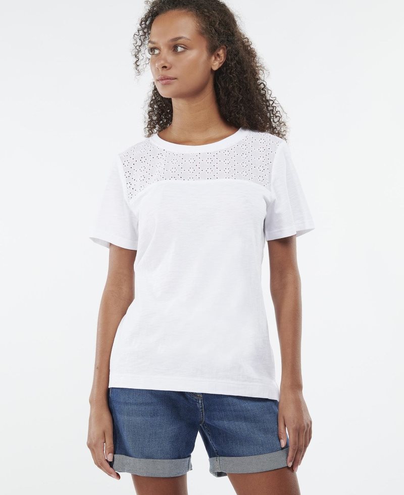 Barbour Barmouth Top White | AKP560231