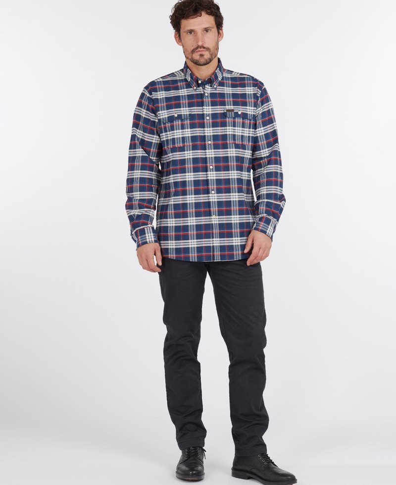 Barbour Barton Coolmax Shirt Stone | KMQ219748