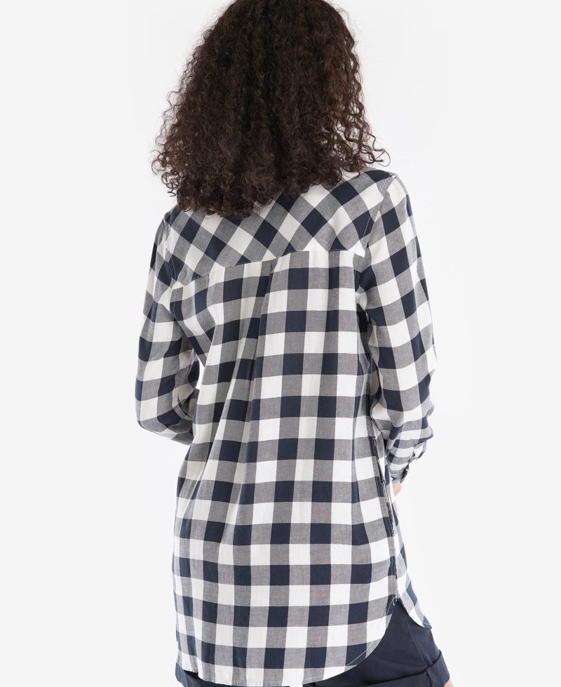 Barbour Baymouth Shirt Navy Check | BYC671852