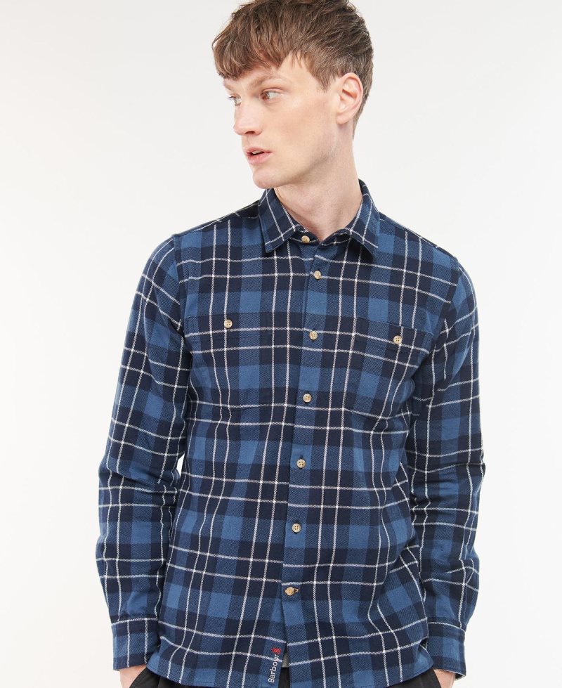 Barbour Baysbarn Shirt Navy | ENF159473