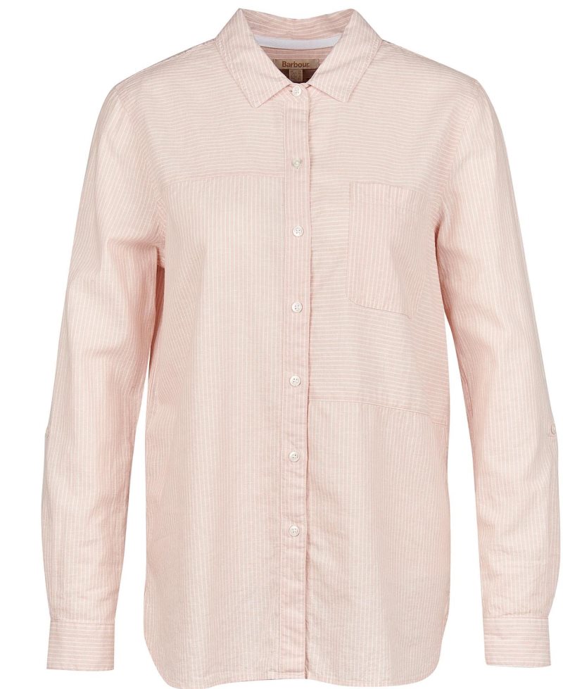 Barbour Beachfront Shirt Petal Pink | HFX192345