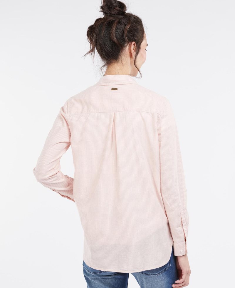 Barbour Beachfront Shirt Petal Pink | HFX192345