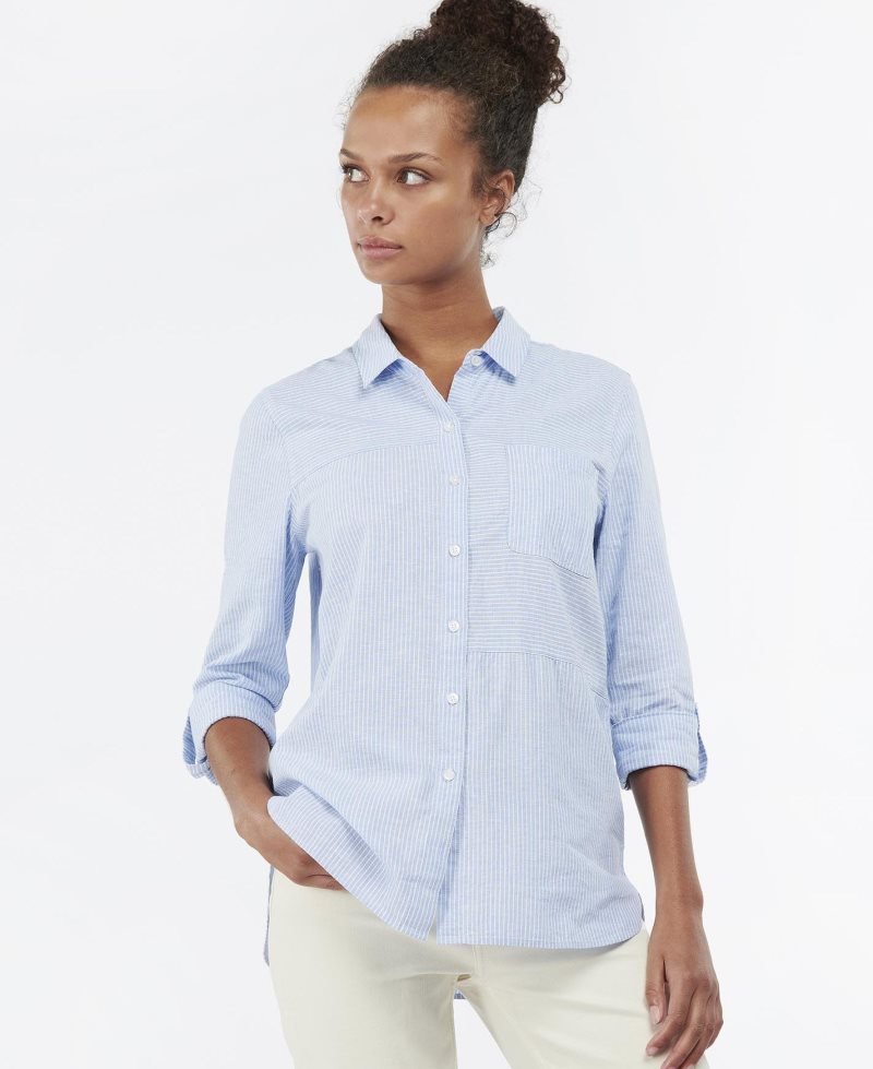 Barbour Beachfront Shirt Petal Pink | TSE271950