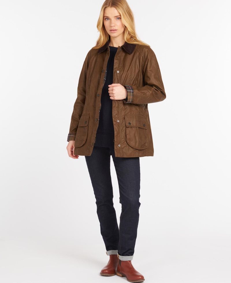 Barbour Beadnell? Wax Jacket Black | QMP190285