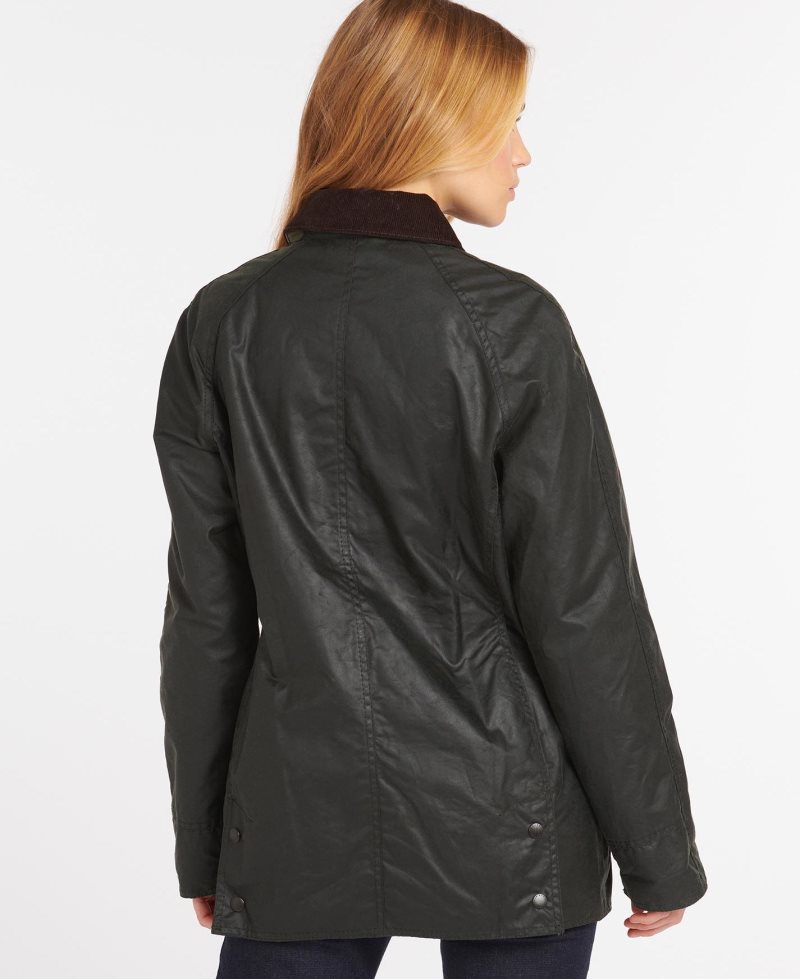 Barbour Beadnell? Wax Jacket Black | TDW098637