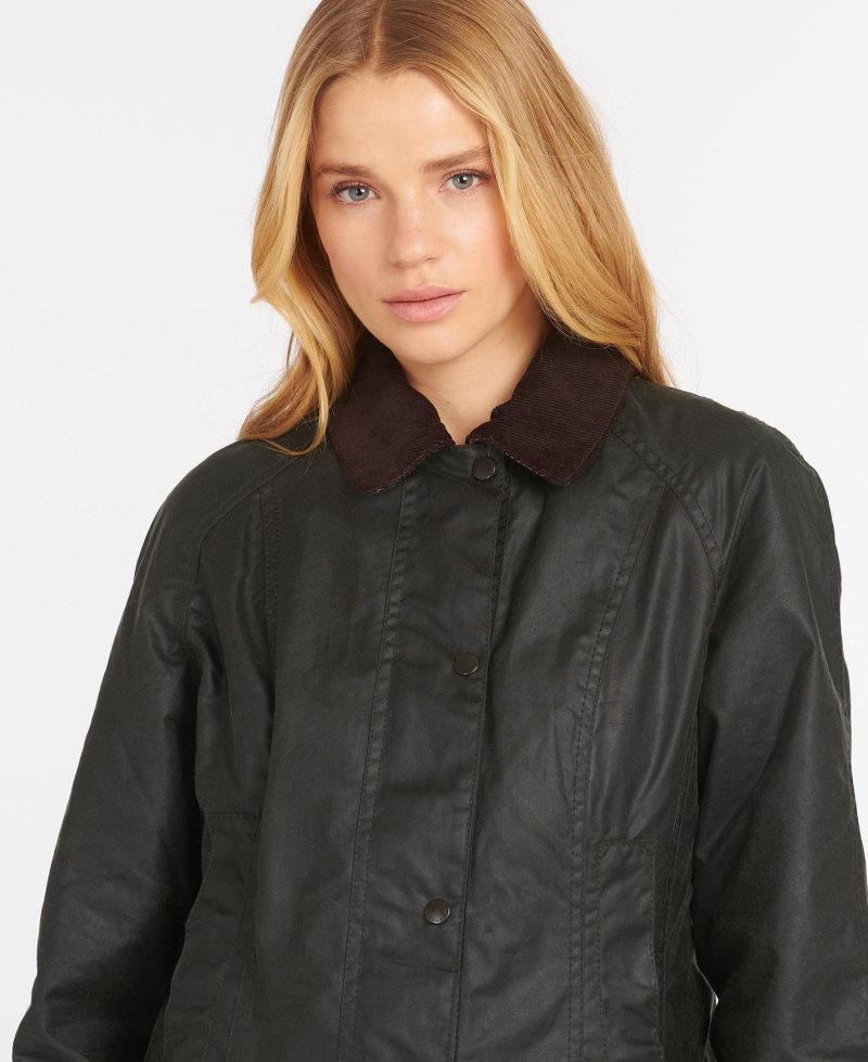 Barbour Beadnell? Wax Jacket Black | TDW098637