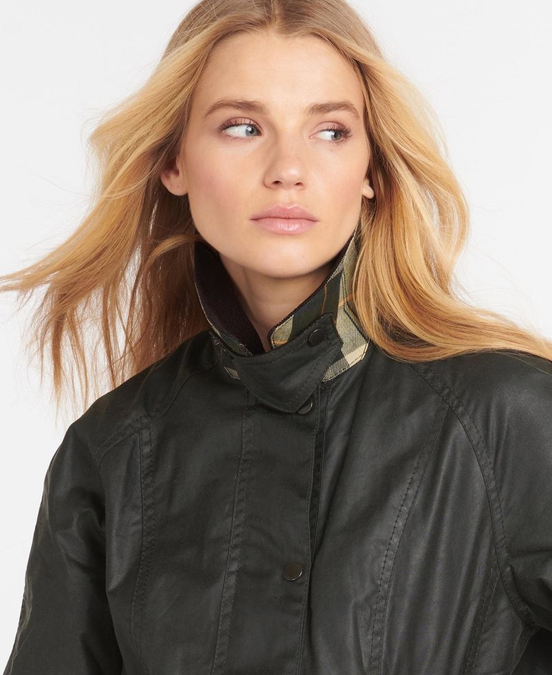 Barbour Beadnell? Wax Jacket Black | TDW098637