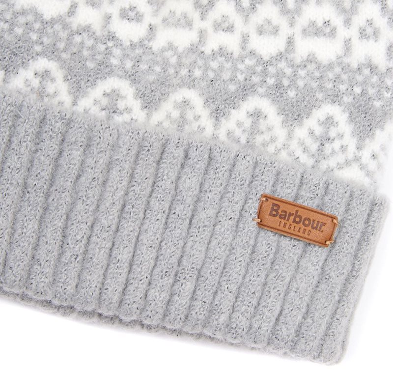 Barbour Beanie Alpine Fair Isle Pom Golden Spice | YWL329640