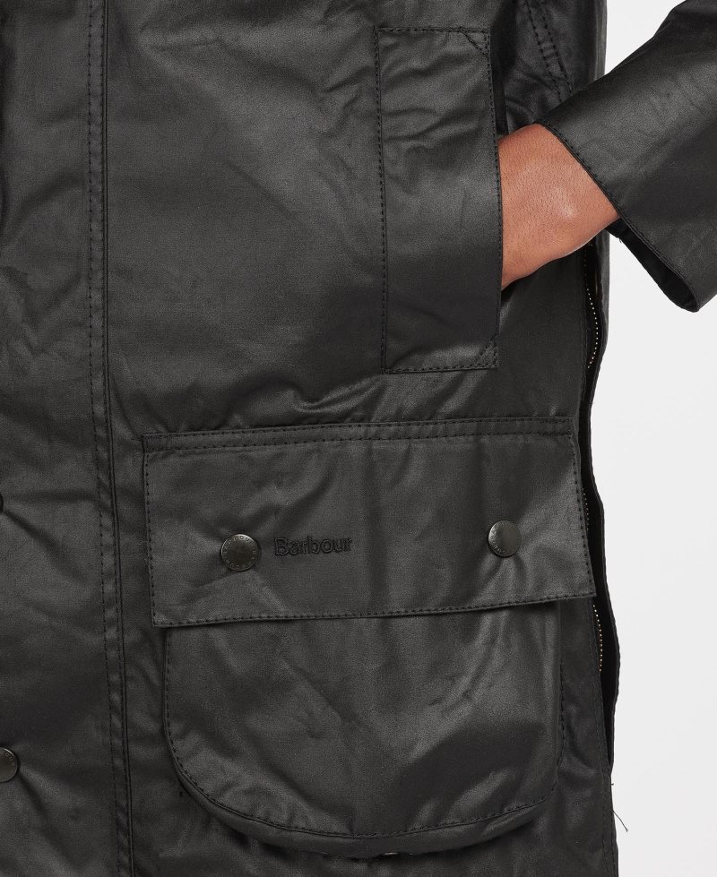 Barbour Beaufort? Wax Jacket Black | GZE960738