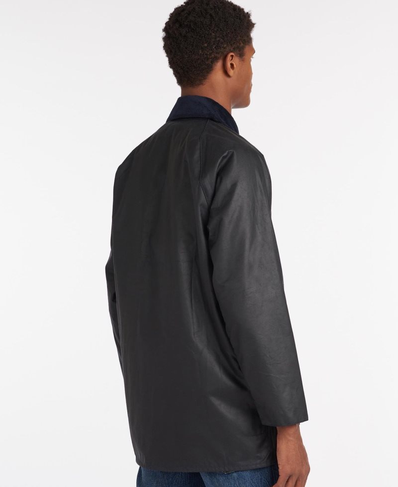 Barbour Beaufort? Wax Jacket Black | KVQ460783