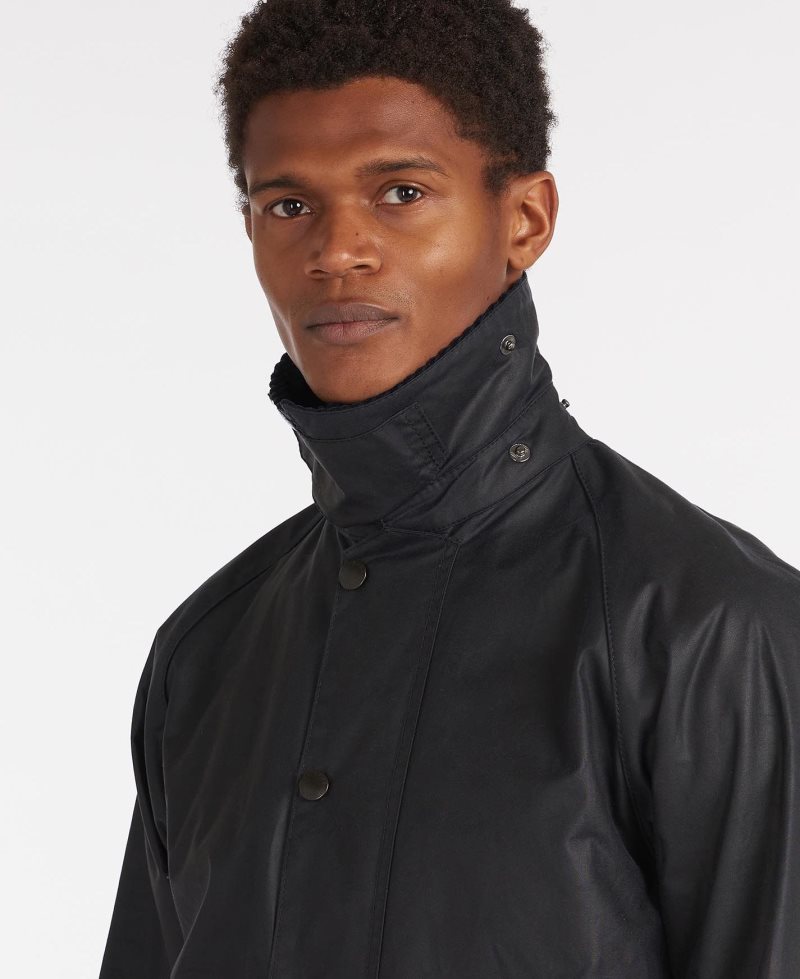 Barbour Beaufort? Wax Jacket Black | KVQ460783