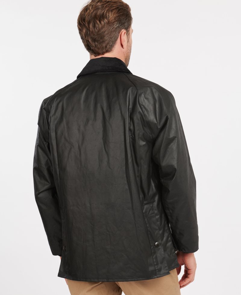 Barbour Bedale? Wax Jacket Black | CRV917846