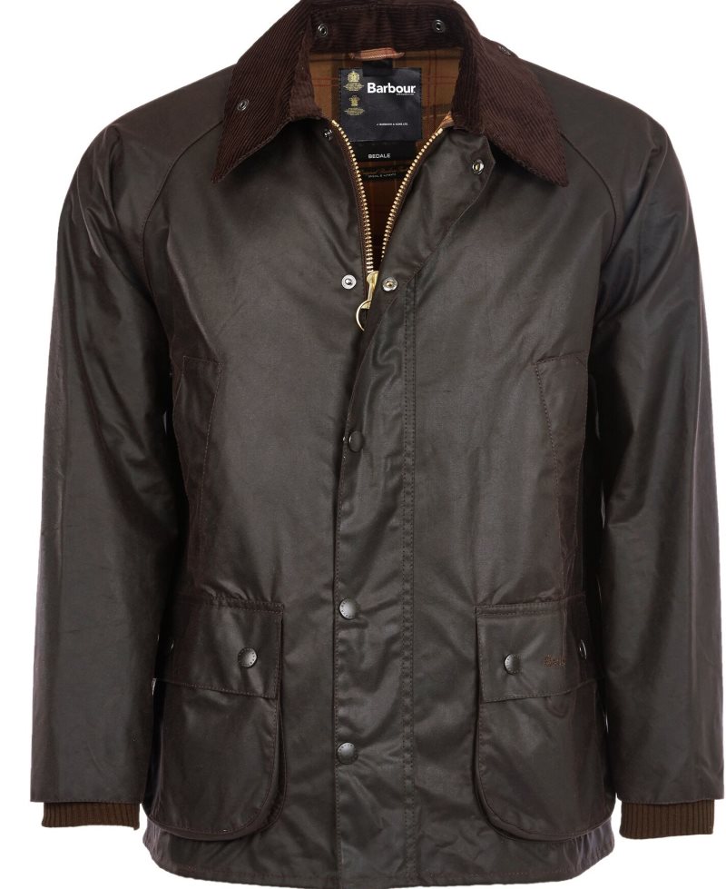 Barbour Bedale? Wax Jacket Black | OKI973152