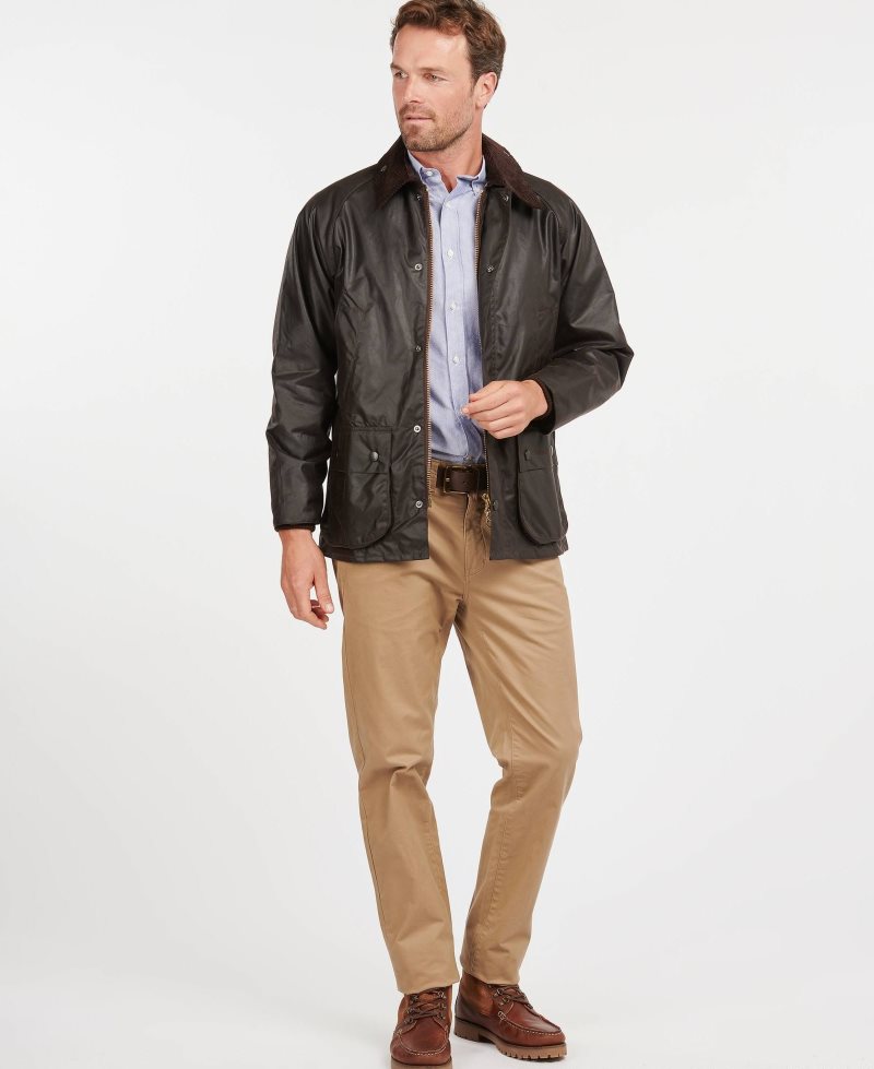 Barbour Bedale? Wax Jacket Black | OKI973152