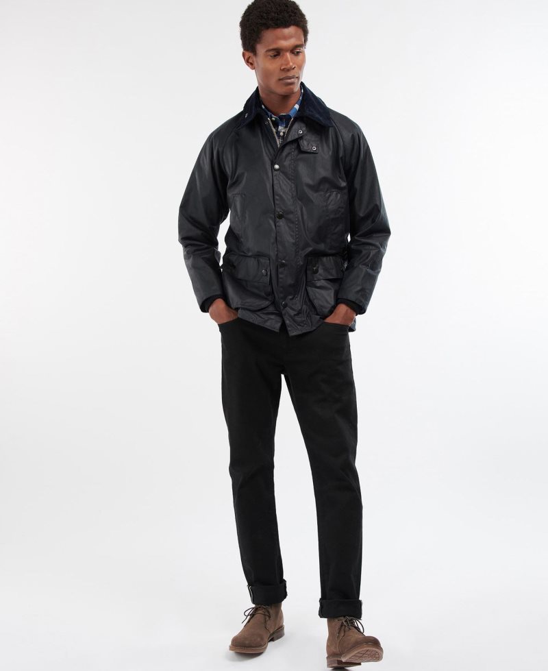 Barbour Bedale? Wax Jacket Black | TYD491358