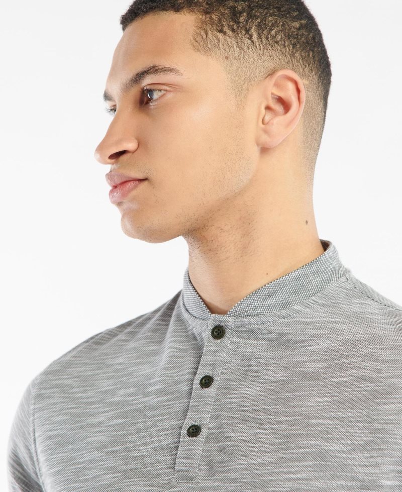 Barbour Belgrave Sport Neck T-Shirt Charcoal | DGC386540