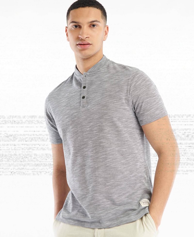 Barbour Belgrave Sport Neck T-Shirt Charcoal | DGC386540