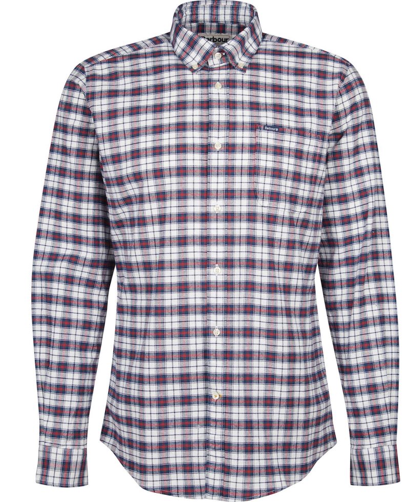 Barbour Benwell Tailored Fit Shirt White | CUQ390162