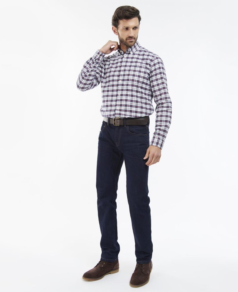 Barbour Benwell Tailored Fit Shirt White | CUQ390162