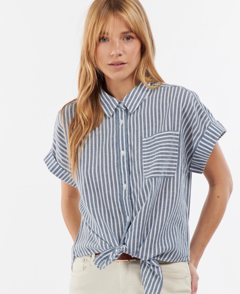 Barbour Betony Shirt Chambray Stripe | YDP289315